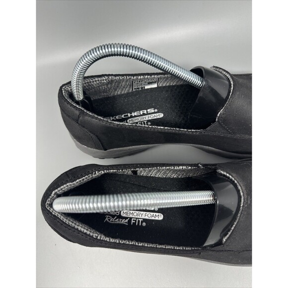Skechers 158385 Black Memory Foam Slip On Loafer Shoe Women’s SZ 10 - Picture 2 of 9